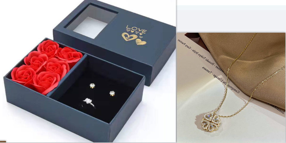 Magnetic Heart Clover Necklace 4-in-1 Transformable Design - Vié Chérie