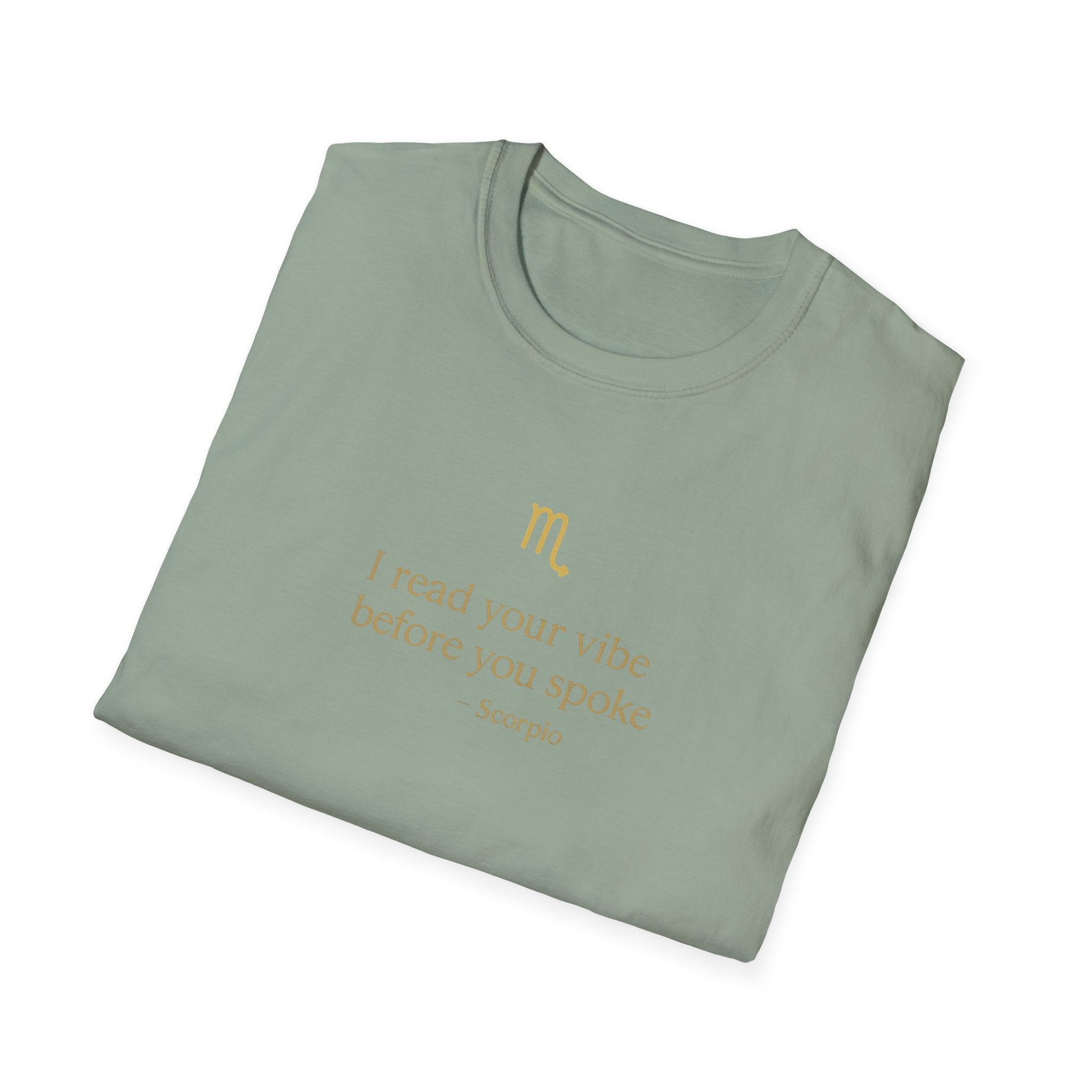 Scorpio T-shirt – Gold Astrology Quote Tee | Vié Chérie