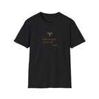 Aries T-shirt – Gold Astrology Quote Tee | Vié Chérie