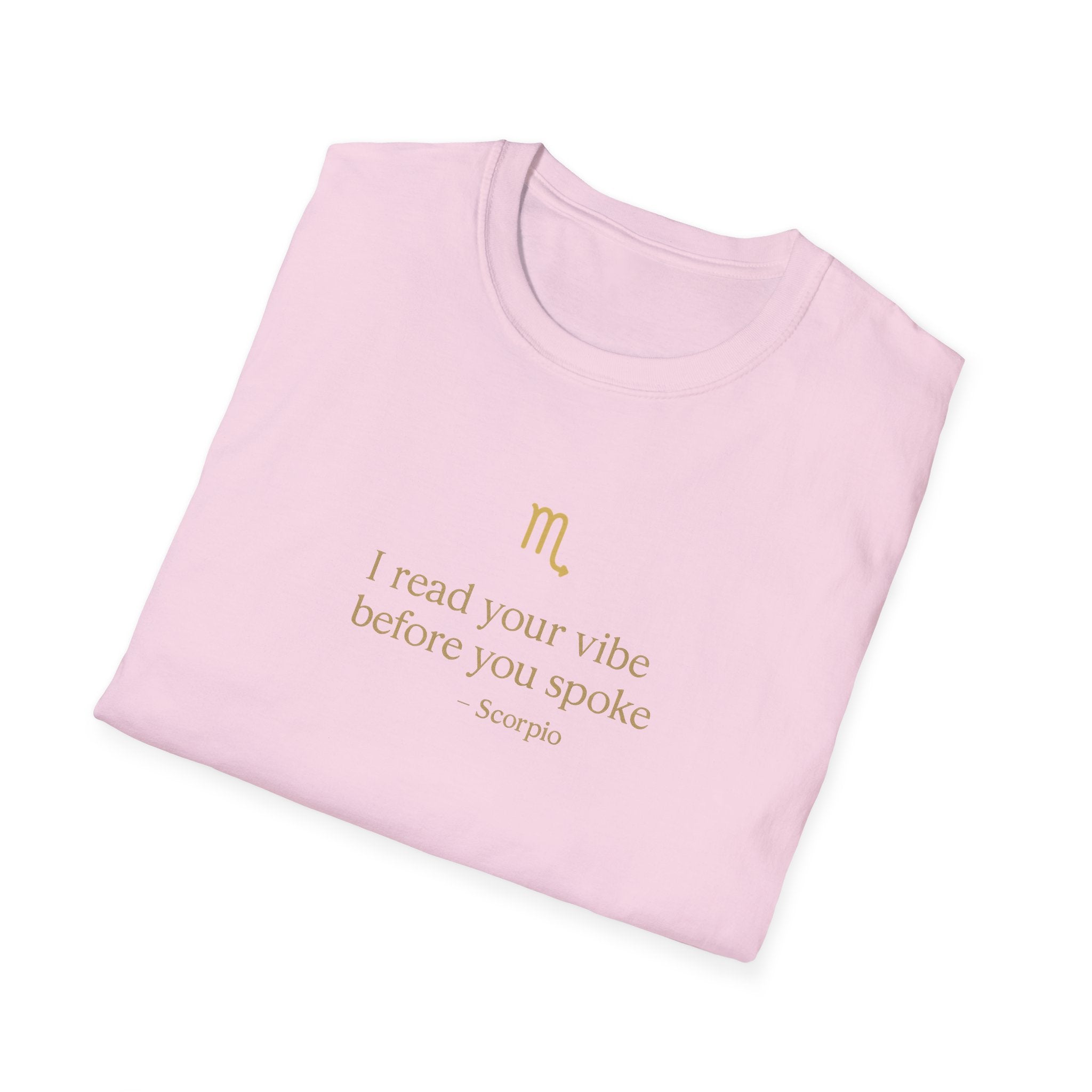 Scorpio T-shirt – Gold Astrology Quote Tee | Vié Chérie
