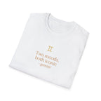 Gemini T-shirt – Gold Astrology Quote Tee | Vié Chérie