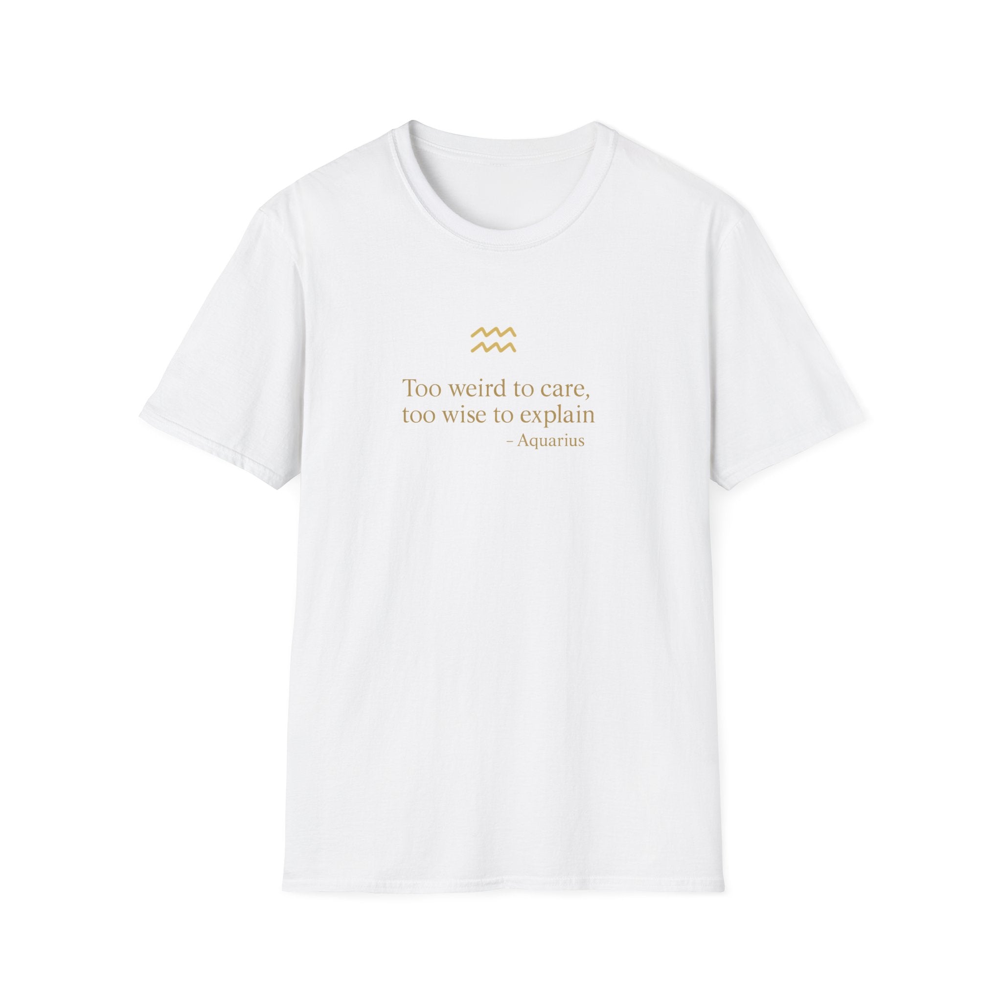 Aquarius T-shirt – Gold Astrology Quote Tee | Vié Chérie
