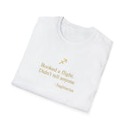 Sagittarius T-shirt – Gold Astrology Quote Tee | Vié Chérie