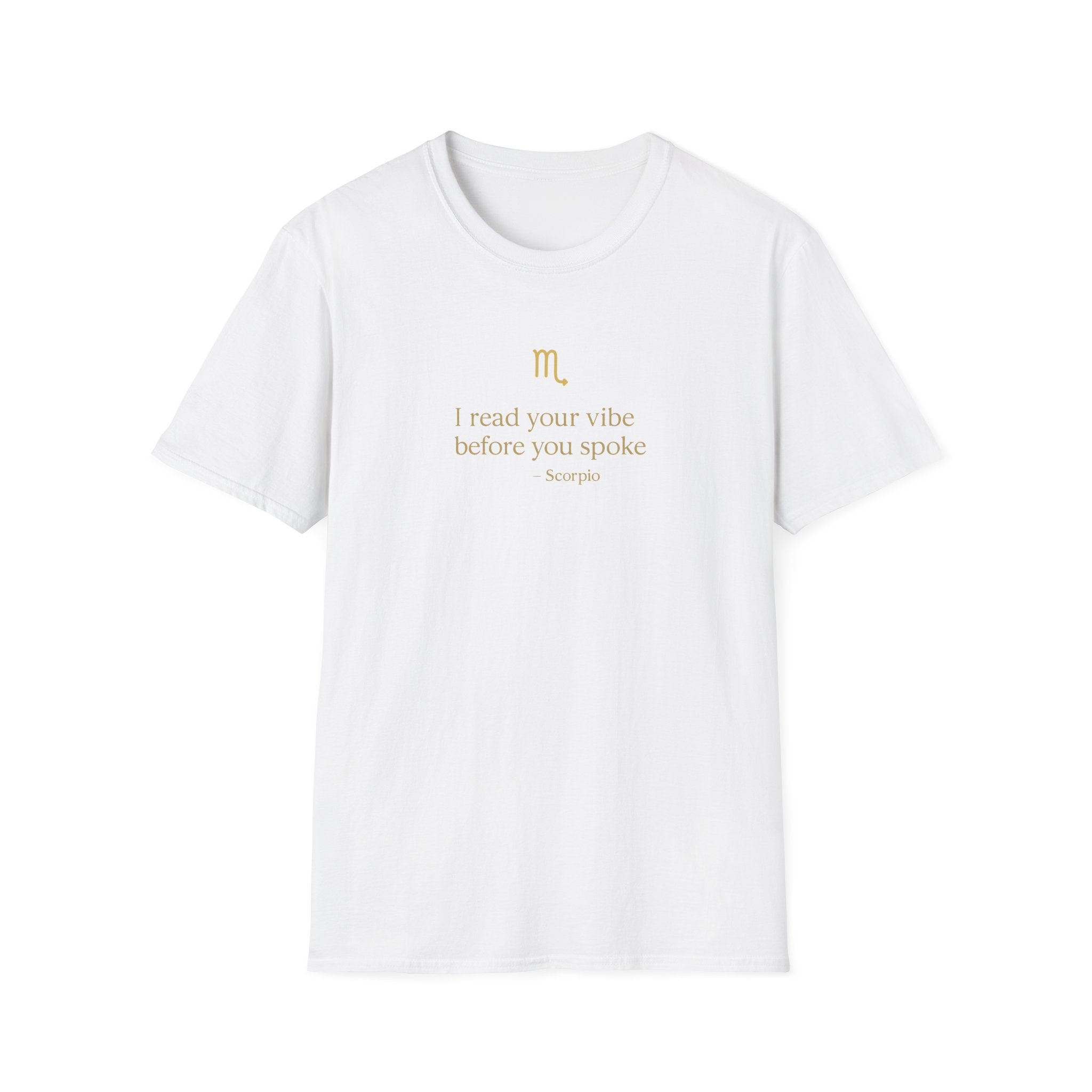 Scorpio T-shirt – Gold Astrology Quote Tee | Vié Chérie