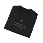 Scorpio T-shirt – Gold Astrology Quote Tee | Vié Chérie