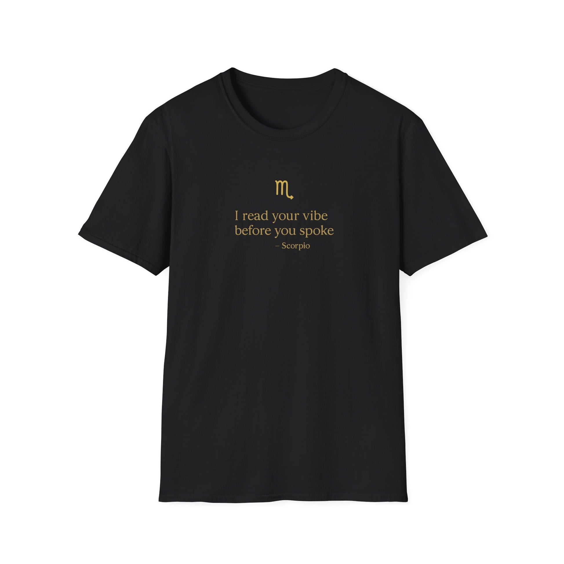 Scorpio T-shirt – Gold Astrology Quote Tee | Vié Chérie