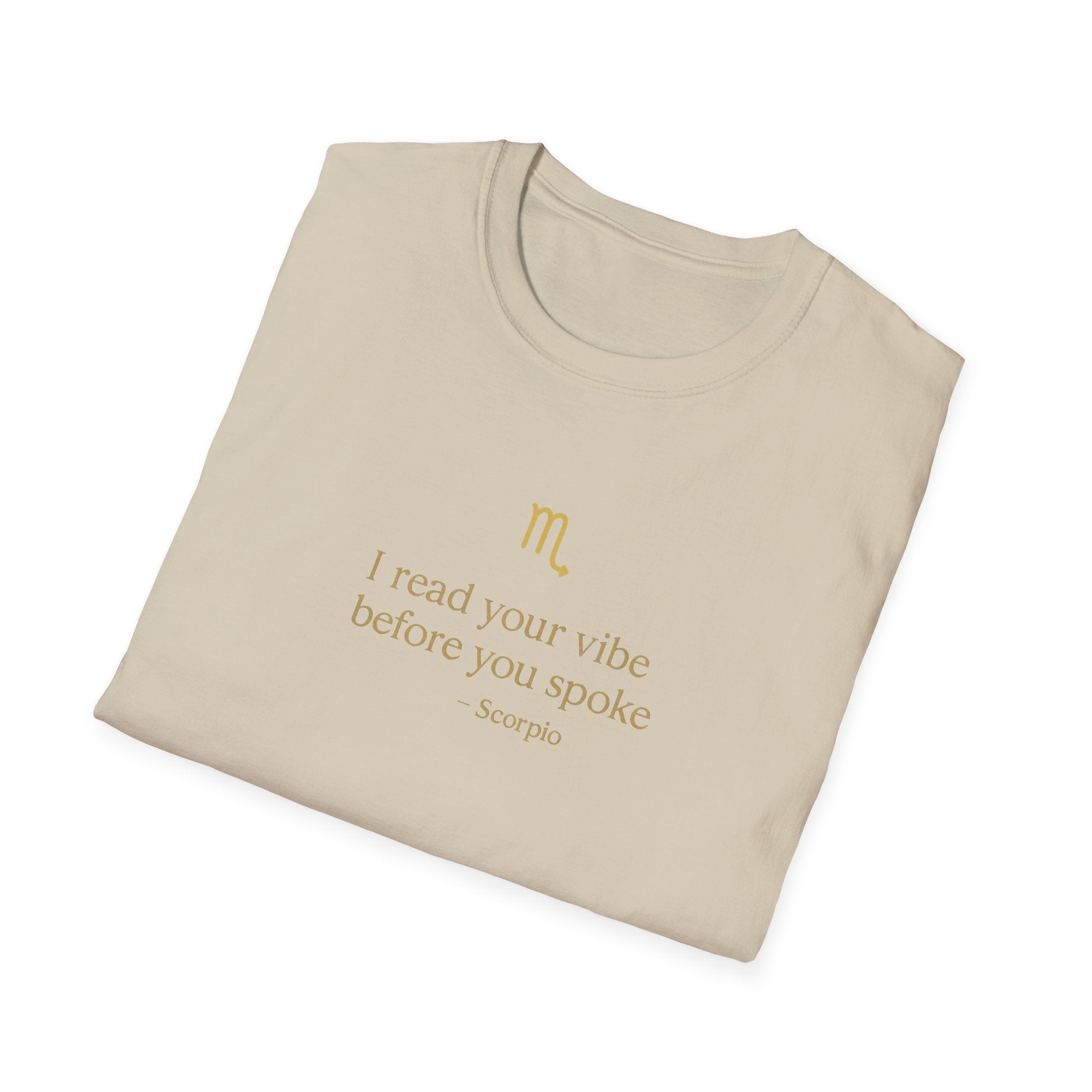 Scorpio T-shirt – Gold Astrology Quote Tee | Vié Chérie