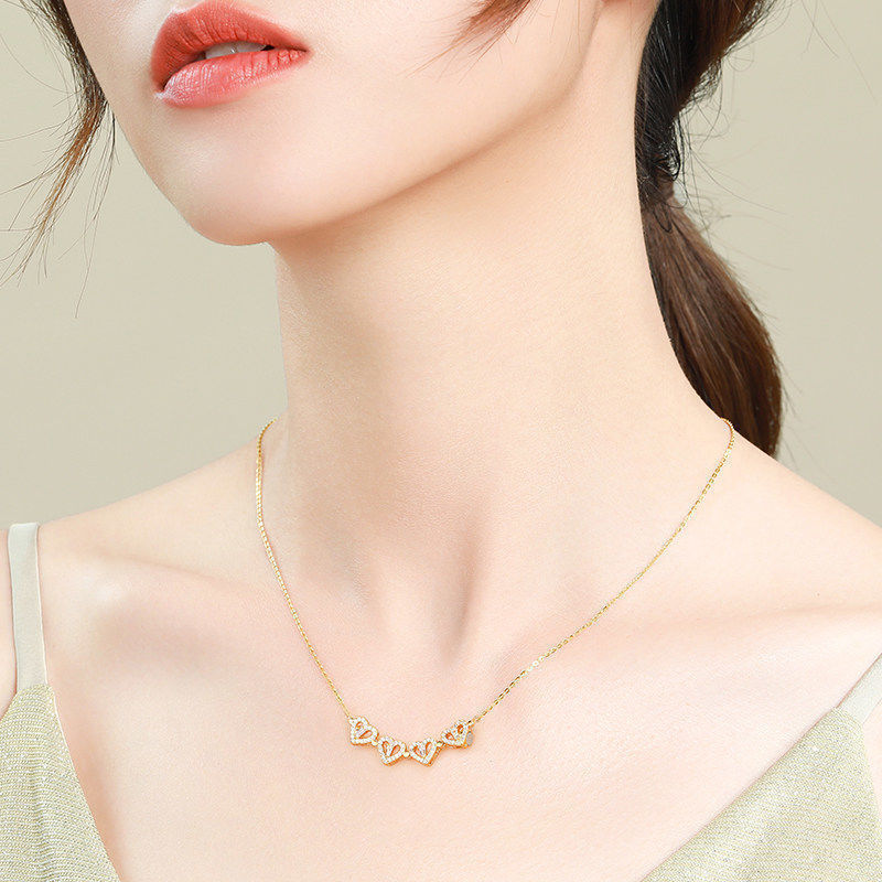 Magnetic Heart Clover Necklace 4-in-1 Transformable Design - Vié Chérie