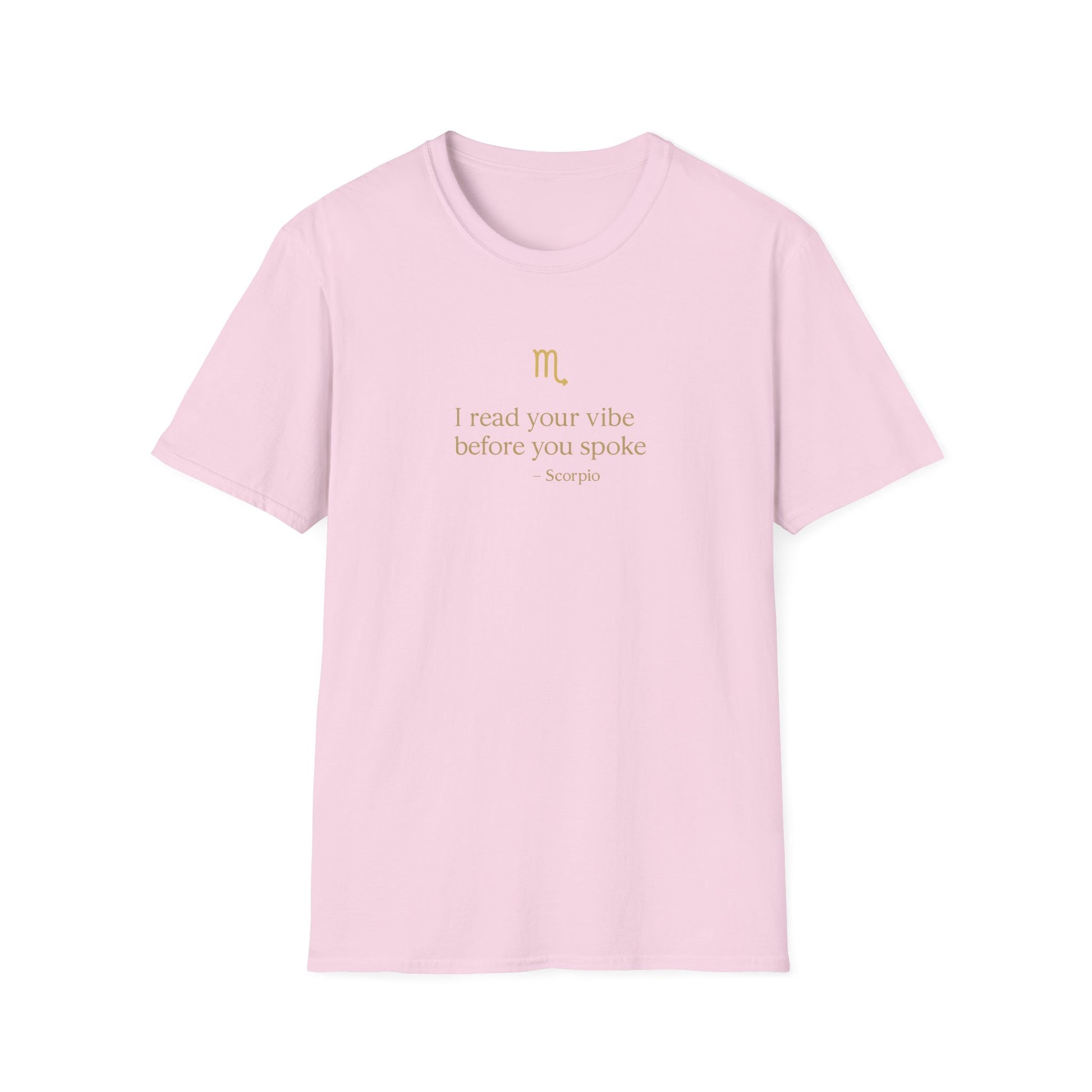 Scorpio T-shirt – Gold Astrology Quote Tee | Vié Chérie
