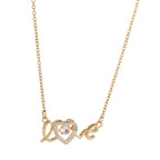 Eternal Love Titanium Steel Necklace – Minimalist Gold Clavicle Chain - Vié Chérie