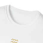 Aquarius T-shirt – Gold Astrology Quote Tee | Vié Chérie
