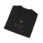 Aries T-shirt – Gold Astrology Quote Tee | Vié Chérie