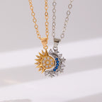 Magnetic Sun & Moon Couple Necklace (2pcs Set)