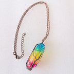 Rainbow Crystal Pillar Necklace – Vié Chérie
