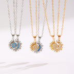 Magnetic Sun & Moon Couple Necklace (2pcs Set)